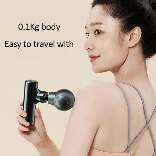 Mini Rechargeable Fascial Massage Gun For All Body Parts, Intense Muscle Relaxation & Pain Relief Tool.
